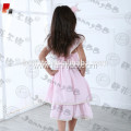 embroidery pink flutter sleeve toddler dress